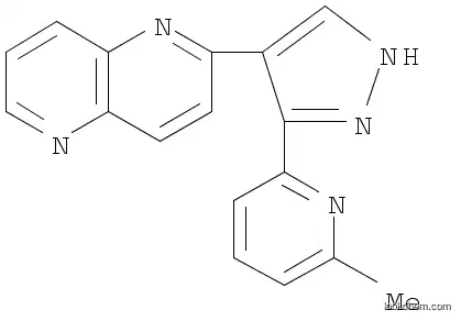 Molecular Structure of 446859-33-2 (2-(3-(6-METHYLPYRIDIN-2-YL)-1H-PYRAZOL-4-YL)-1,5-NAPHTHYRIDINE)